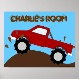 Poster personnalisé du camion Monster Muddy