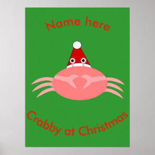 Poster personnalisé du crabe de Noël