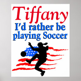 POSTER PERSONNALISÉ DU JOUEUR DE SOCCER DES ÉTATS-