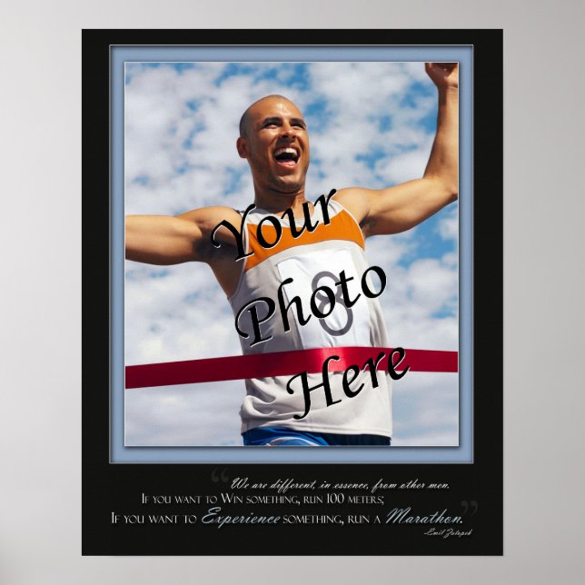 Poster personnalisé - Expérience - Bleu (Devant)