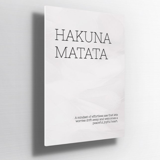 Poster personnalisé Hakuna Matata Self Love Wall (Créateur téléchargé)