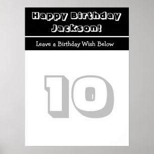 Poster Personnalisé Happy Birthday Autographes