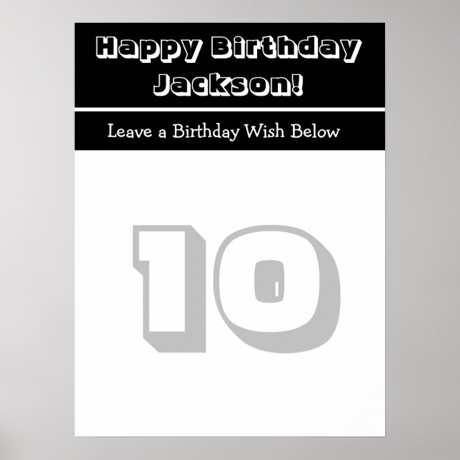 Poster Personnalisé Happy Birthday Autographes (Devant)