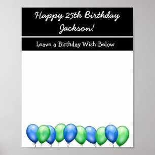 Poster Personnalisé Happy Birthday Autographes