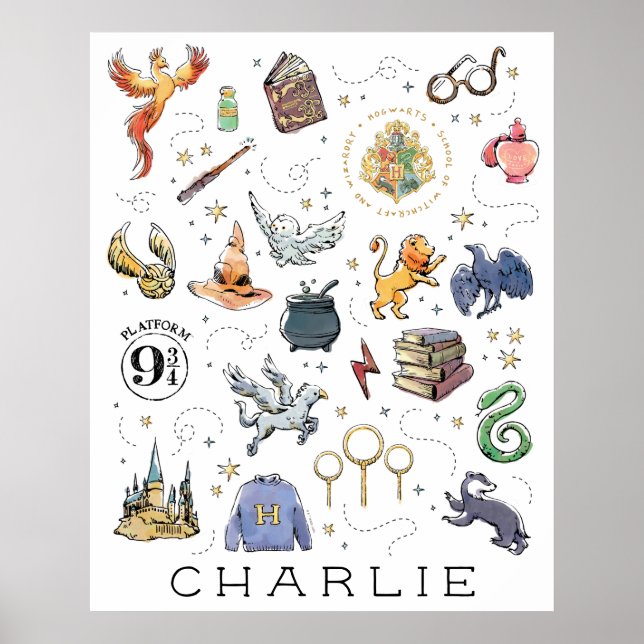 Poster Personnalisé | Icônes HARRY POTTER™ (Devant)