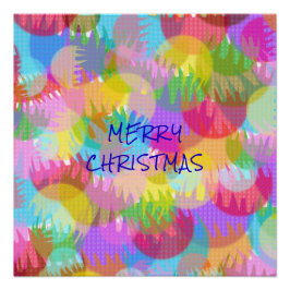 POSTER PERSONNALISÉ JOYEUX DE COULEUR ÉPARGNÉE NOËL
