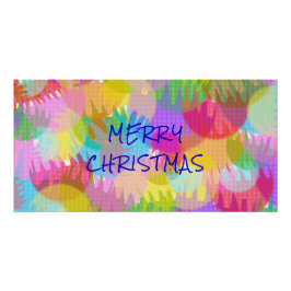 POSTER PERSONNALISÉ JOYEUX DE COULEUR ÉPARGNÉE NOËL