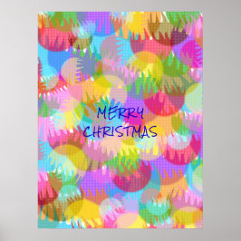 POSTER PERSONNALISÉ JOYEUX DE COULEUR ÉPARGNÉE NOËL