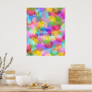 POSTER PERSONNALISÉ JOYEUX DE COULEUR ÉPARGNÉE NOËL