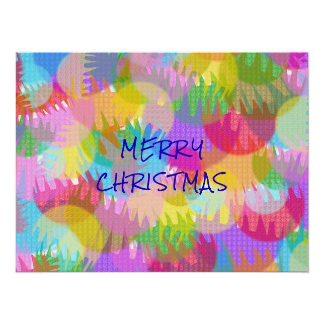 POSTER PERSONNALISÉ JOYEUX DE COULEUR ÉPARGNÉE NOËL (Devant)