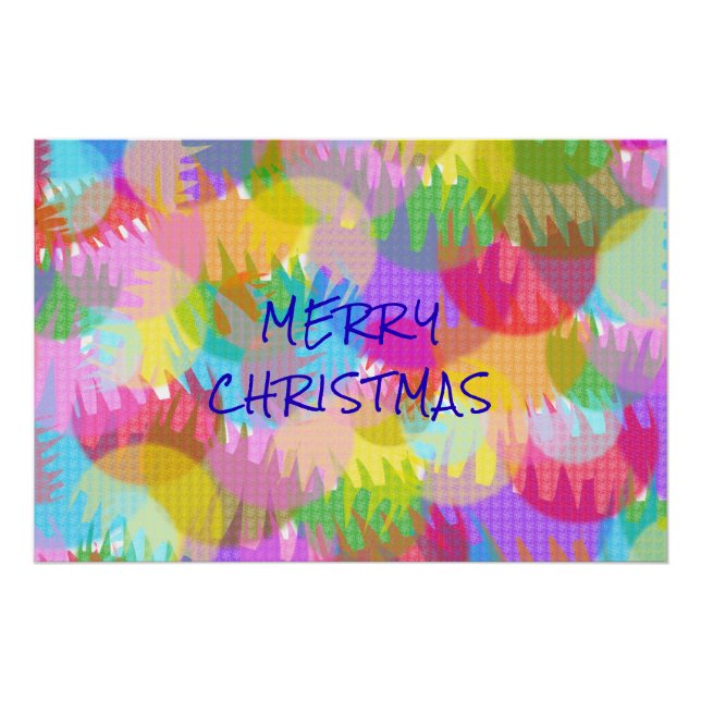 POSTER PERSONNALISÉ JOYEUX DE COULEUR ÉPARGNÉE NOËL (Devant)