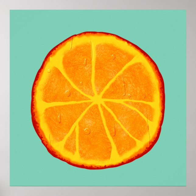 Poster personnalisé Juicy Orange Slice (Devant)