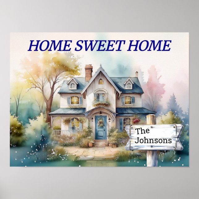 Poster PERSONNALISÉ MAISON Sweet HOME (Devant)