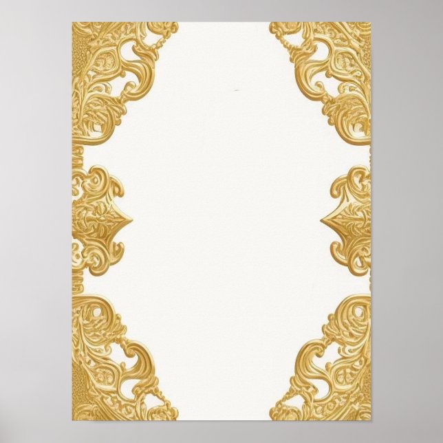 Poster personnalisé Modèle or (Devant)