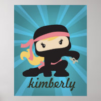 Poster personnalisé Ninja Girl