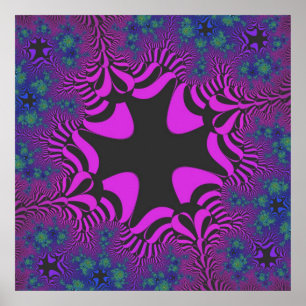 Poster personnalisé Plum Purple Cross