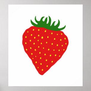Poster personnalisé simple fraise