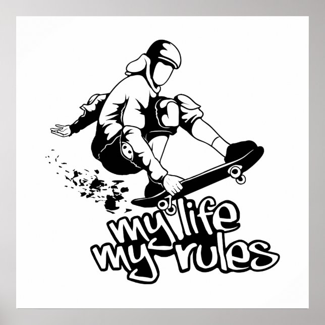 Poster personnalisé Skateboard (Devant)