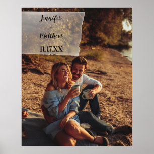 Poster Personnalisé Style Rustique Photo Personnalisée