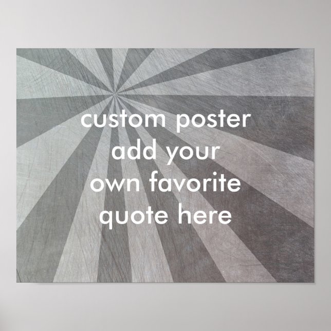 poster personnalisé sunburst ajouter votre citatio (Devant)