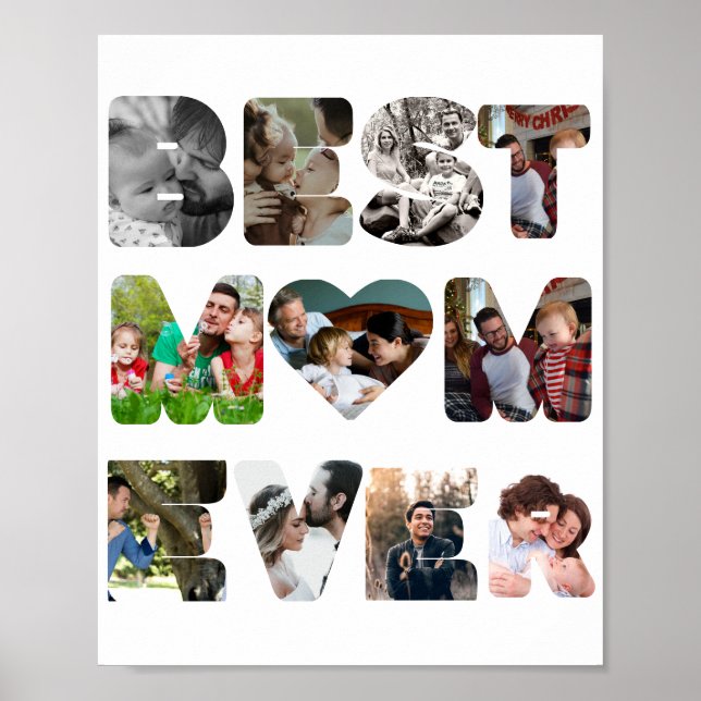 Poster Personnalisée moderne 11 photo Meilleure maman jam (Devant)