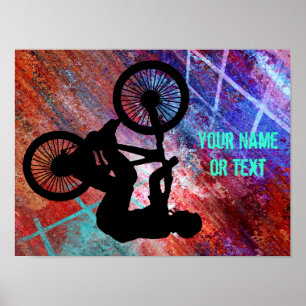 Poster Personnaliser BMX Rusty Grunge