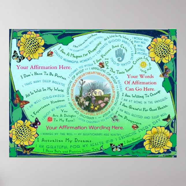 Poster Personnaliser d'une affirmation de jardin Sunrise (Devant)