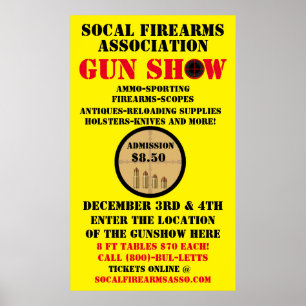 Poster Personnaliser Générique Gun Show événement détaill