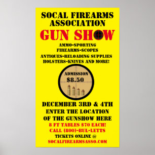 Poster Personnaliser Générique Gun Show événement détaill