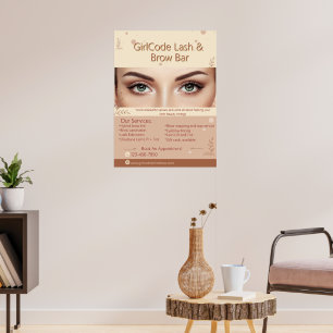 Poster Personnaliser la beauté des sourcils des cils Salo