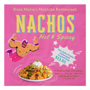 Poster Personnaliser la promo de nachos du joli restauran