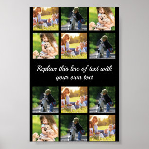 Poster Personnaliser le collage photo et le texte Coque-M