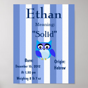 Poster Personnaliser Nom signifiant salle de garderie