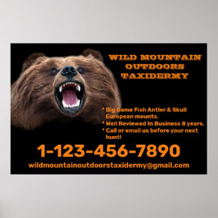 Poster Personnaliser Ours Grande Boutique de Taxidermie d