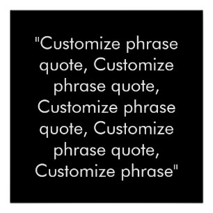 Poster Personnaliser phrase citation élégant noir blanc