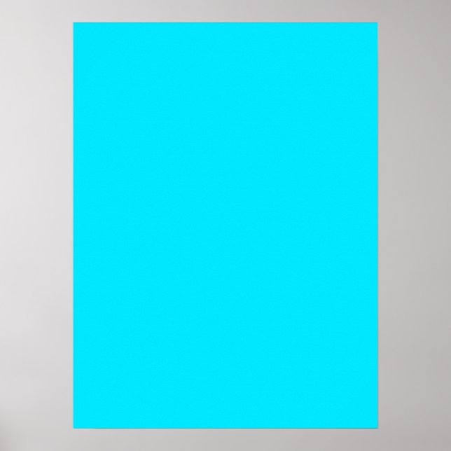 Poster Personnaliser Turquoise Vibrant Sky Blue couleur (Devant)