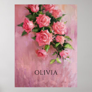 Poster Personnaliser Un rêve dans les tons rose