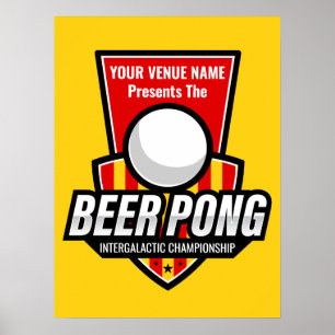 Poster Personnalisez Ce Logo De Bière Pong