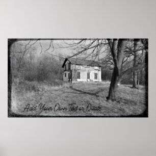 Poster Personnalisez cette maison abandonnée dans les boi