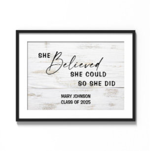 Poster Personnalisez le cadeau pour les femmes diplômées