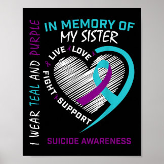 Poster Personne aimée à la mémoire d'une sœur Sensibilisa
