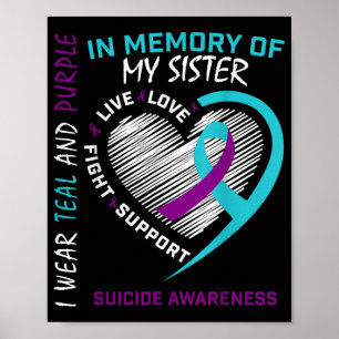 Poster Personne aimée en mémoire de la sœur Sensibilisati