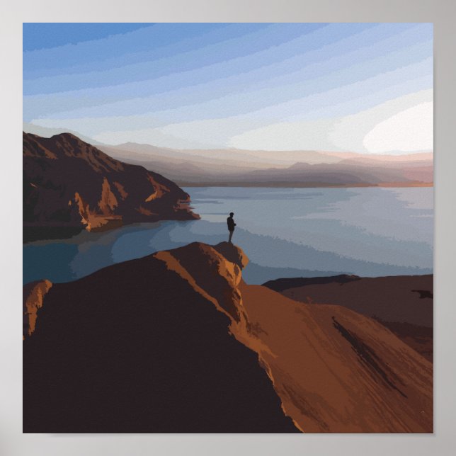 Poster Personne debout sur la formation de rock Brown prè (Devant)