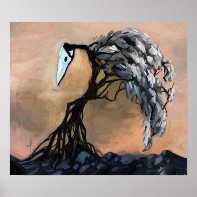 Poster Personne d'oiseaux (Devant)