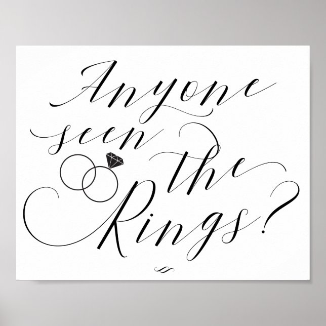 Poster Personne n'a vu les anneaux Processionnel Mariage  (Devant)