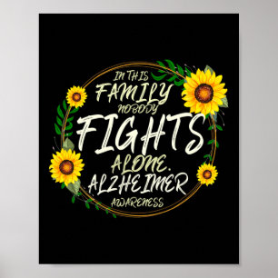 Poster Personne Ne Lutte Seul. Soutien familial. Alzheime