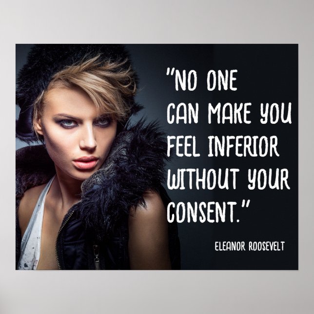 Poster Personne Ne Peut Vous Faire Sentir Des Citations P (Devant)