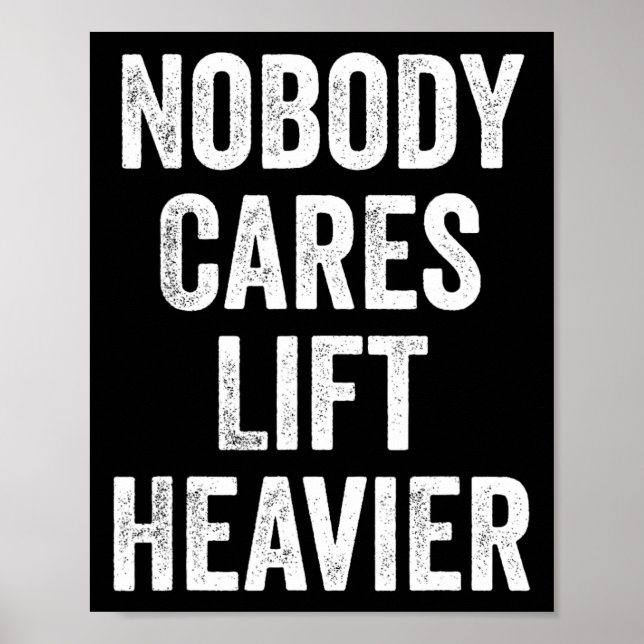 Poster Personne Ne Se Soucie Ascenseur Gym Plus Lourd Fit (Devant)