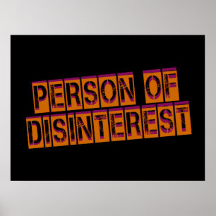 Poster Personne sans intérêt