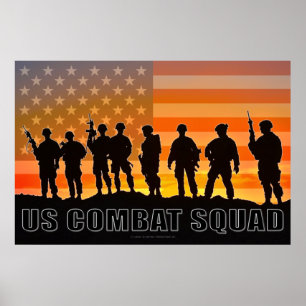 POSTER PERSONNEL AMÉRICAIN DE COMBAT